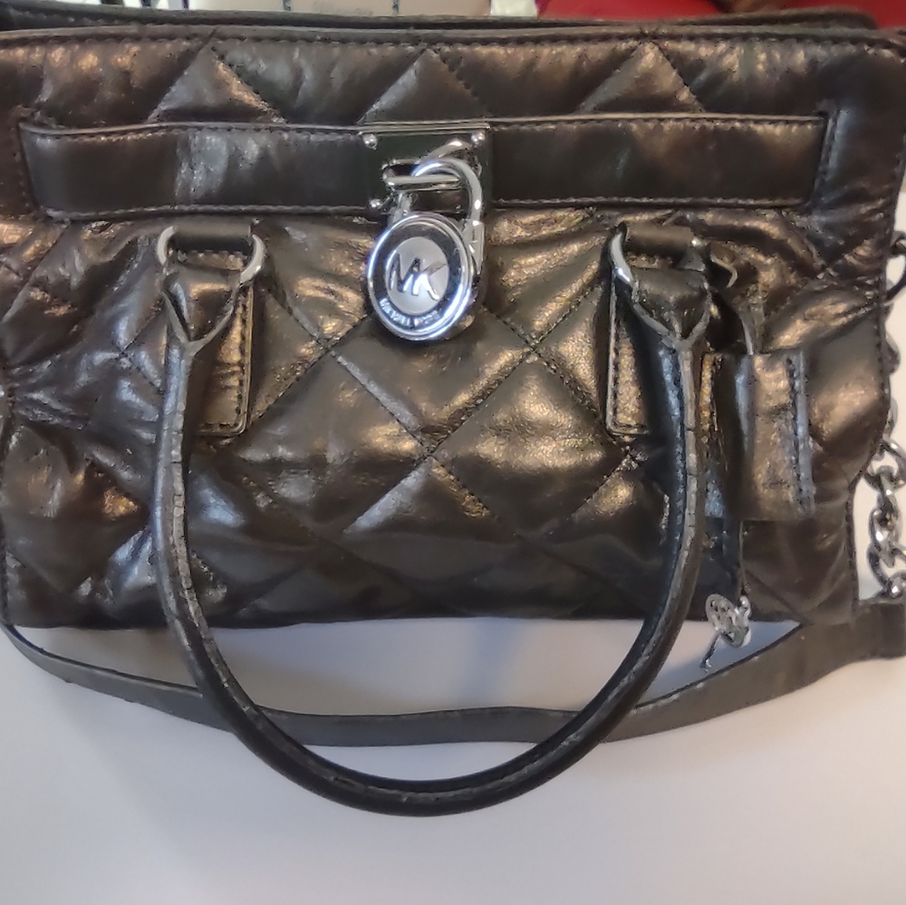 Michael Kors Metallic Gray Purse